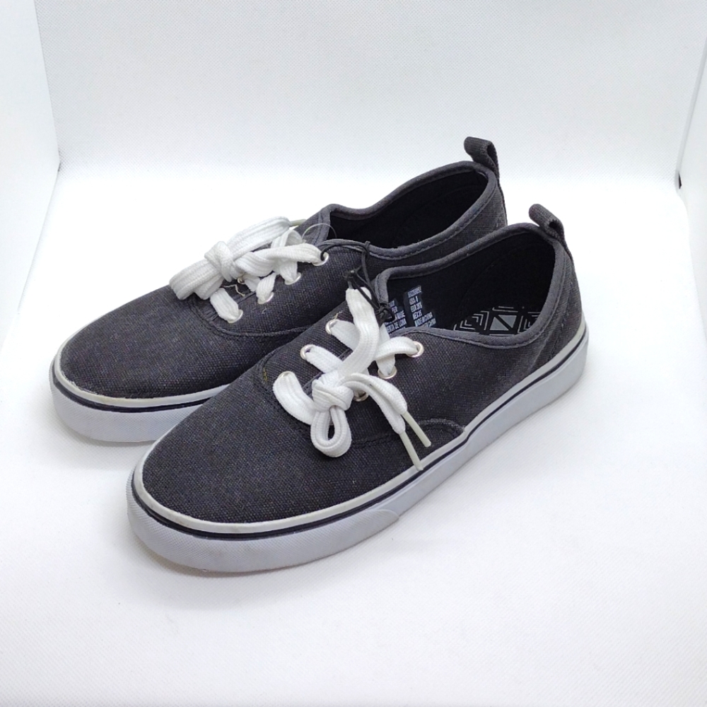 NWT Faded Glory Canvas Flats Sneaker Women's 8 Blue White Retro 90s Y2K
